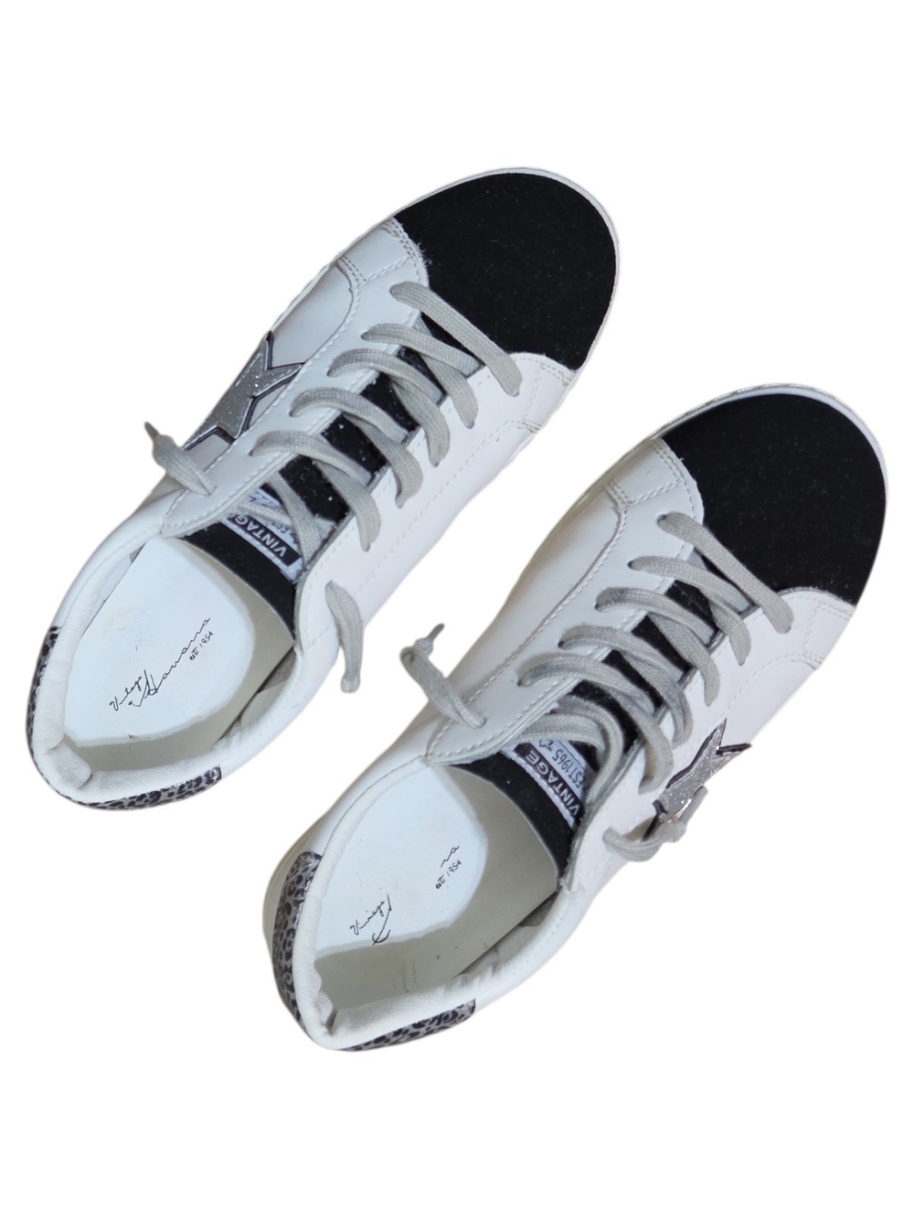 Vintage Havana Bianca White Sneakers Size 9 - Picture 4 of 10